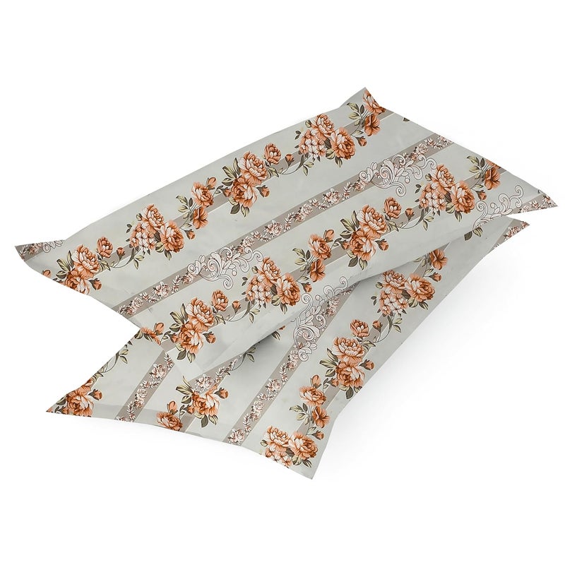 STARNSTYLE 100% Cotton King Size Bedsheet with 2 Pillow Covers - Brown Rose - Image 3